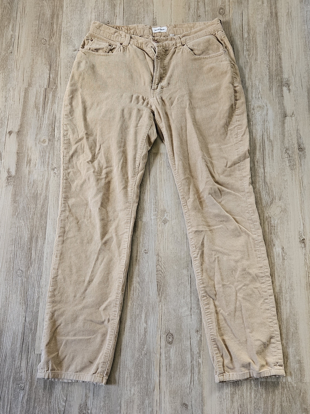Taylor Stitch Men's Slim Fit Light Tan Cotton Corduroy Pants 34 Causal